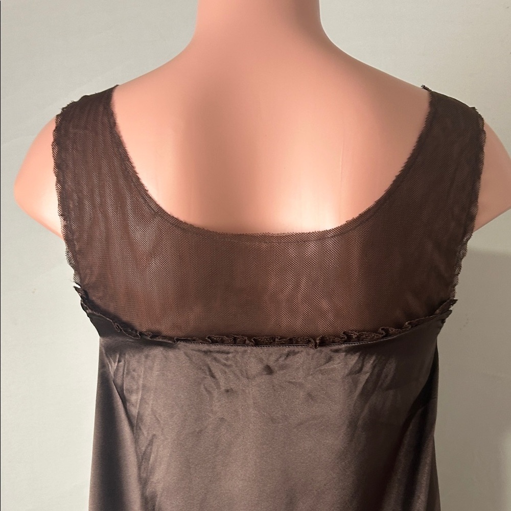 Vera Wang Vintage Y2K Satin Slip Dress Brown Size Small - Picture 6 of 8